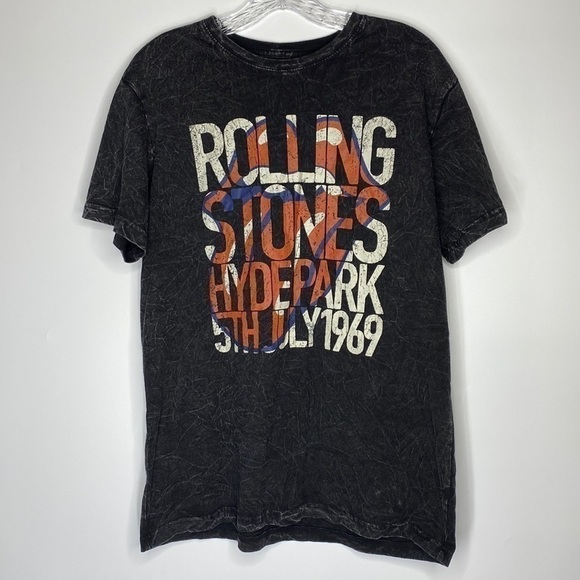 The Rolling Stones Hyde Park 1969 Graphic Print Tshirt Medium - Picture 1 of 4